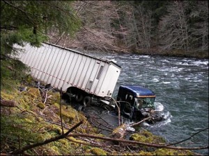 Truck in Creek