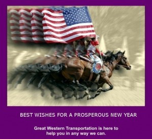 Great Western New Year Horse and Flag